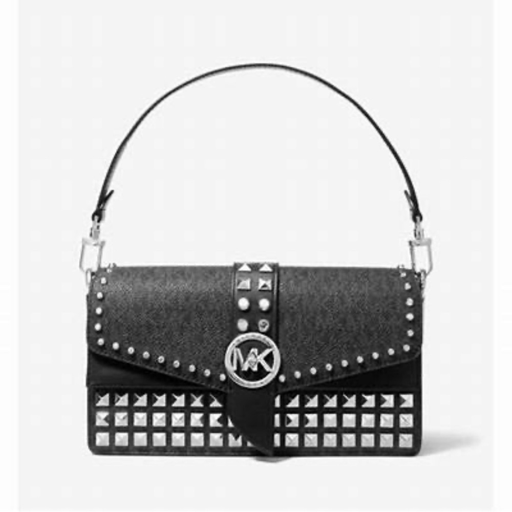 MICHAEL KORS | Greenwich Studded Shoulder/Crossbody Bag